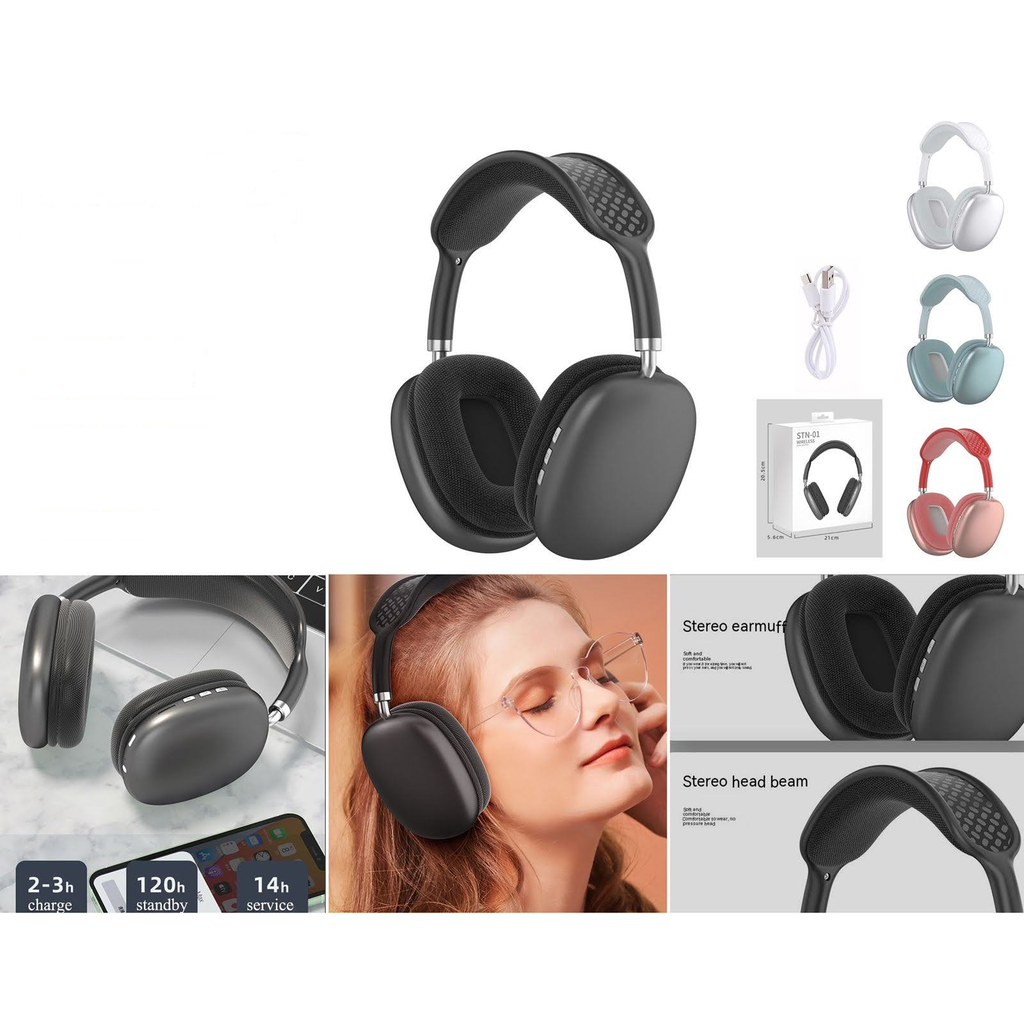[STN-01] Audifonos diadema inalambricos bluetooth FM/TF
