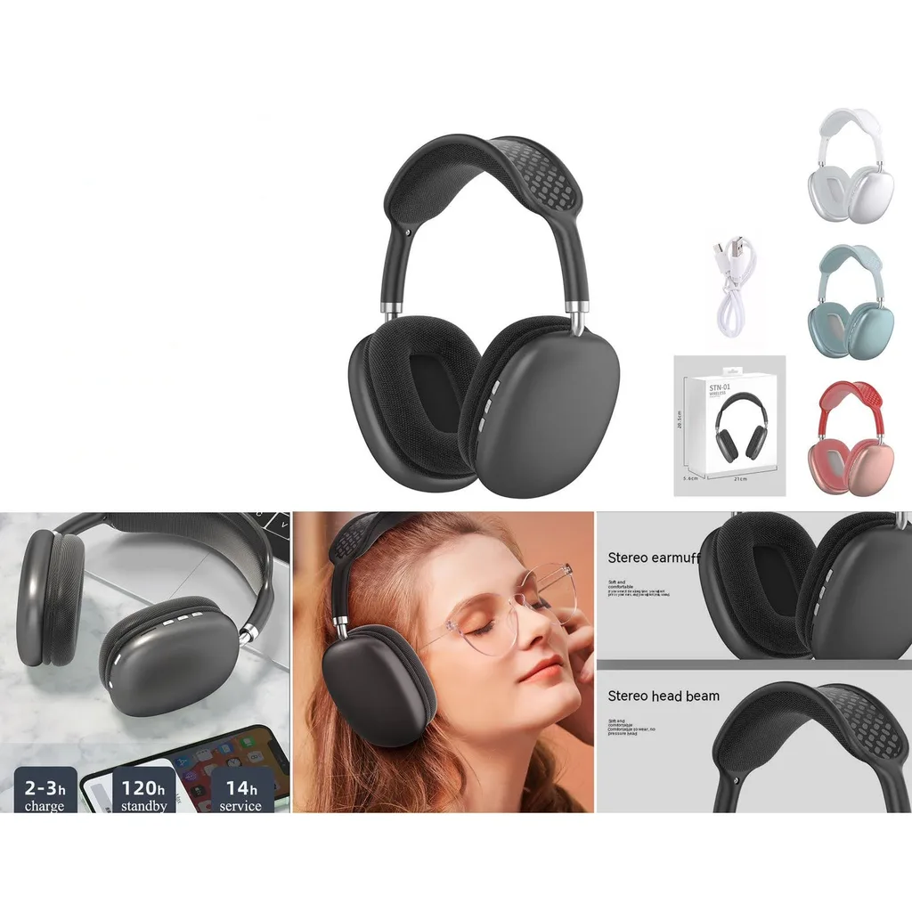 Audifonos diadema inalambricos bluetooth FM/TF