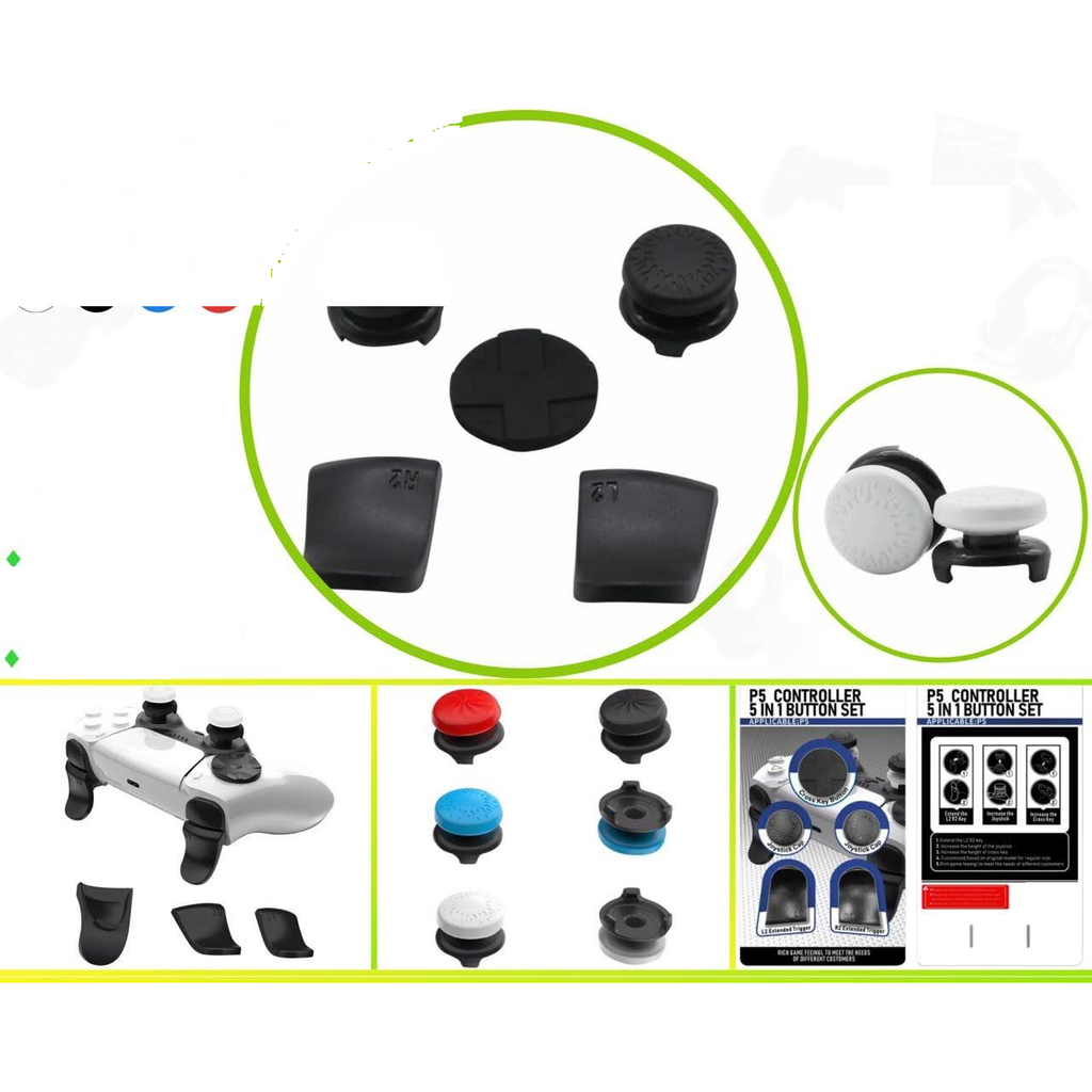 [HS-PS5309] Kit de 5 gomas tapitas para control PS5