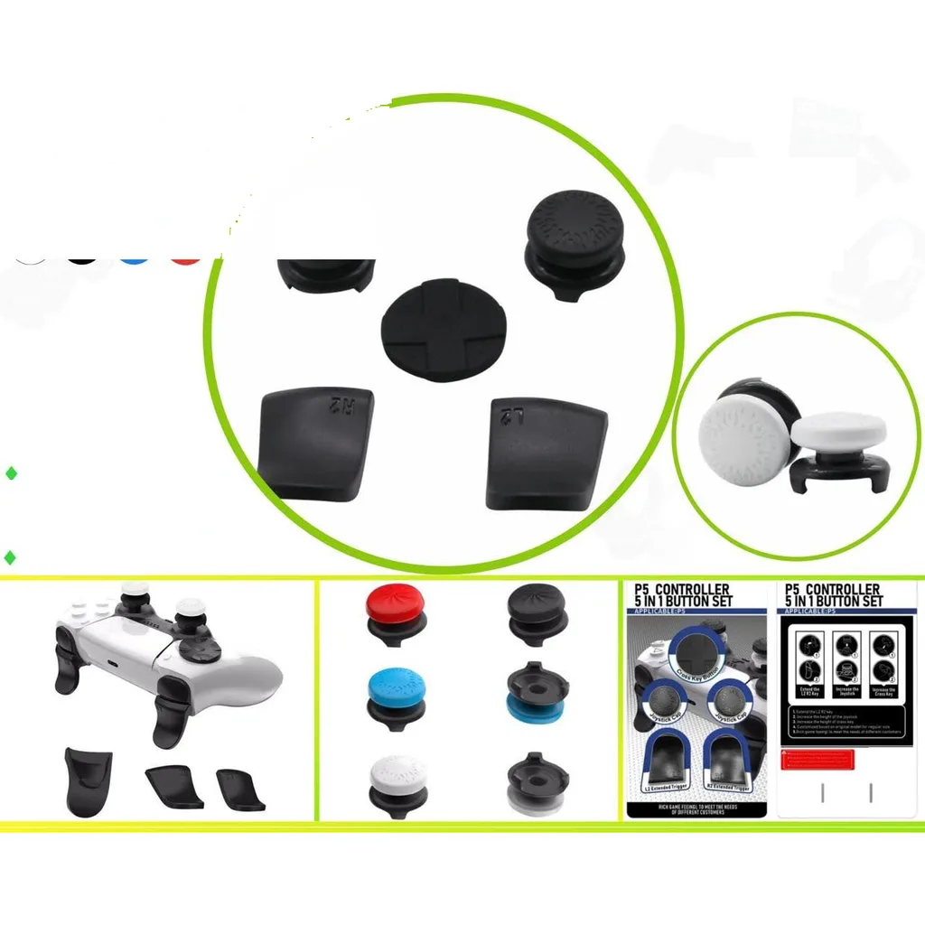 Kit de 5 gomas tapitas para control PS5
