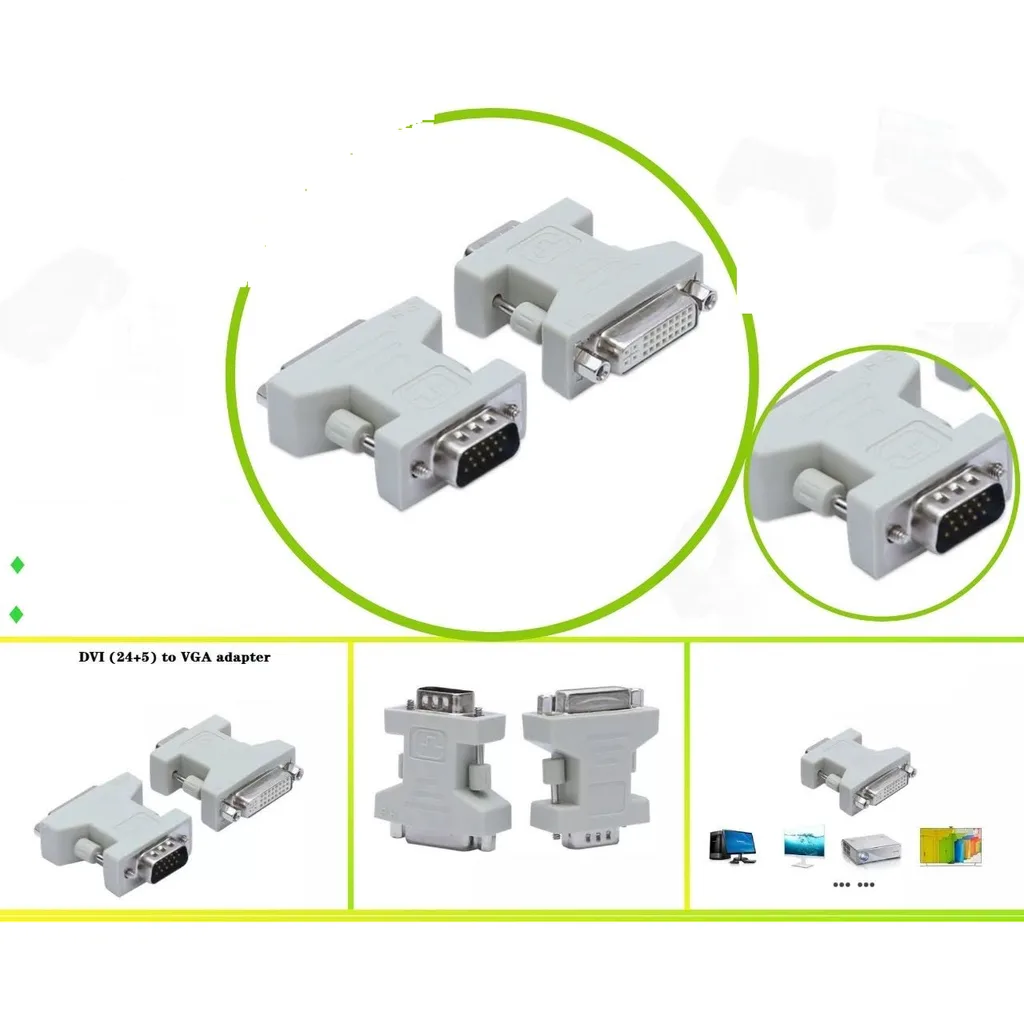 Adaptador DVI 24+5 hembra a VGA macho