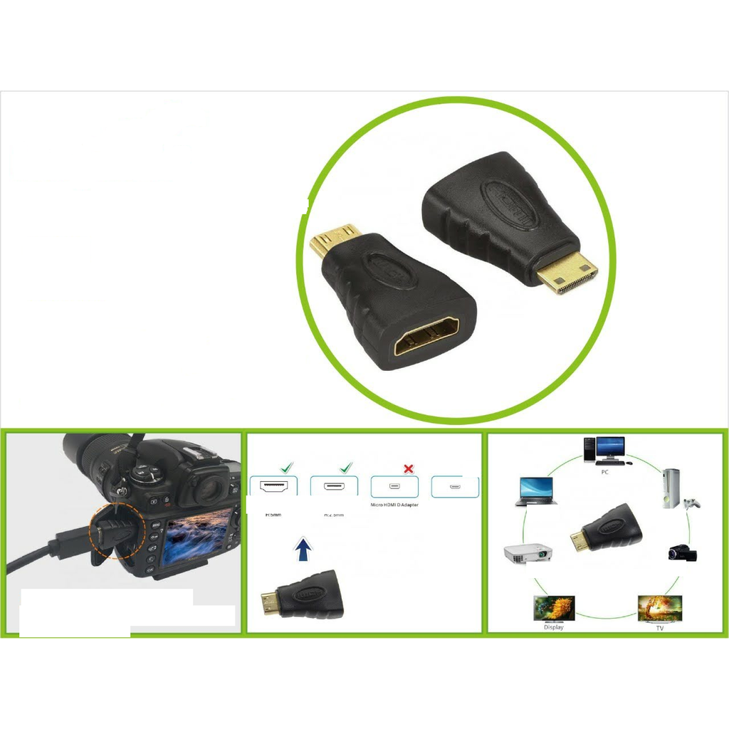 Adaptador Mini HDMI macho a HDMI hembra