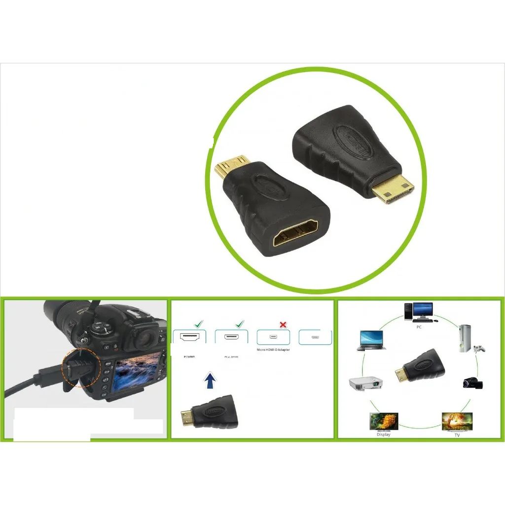 Adaptador Mini HDMI macho a HDMI hembra