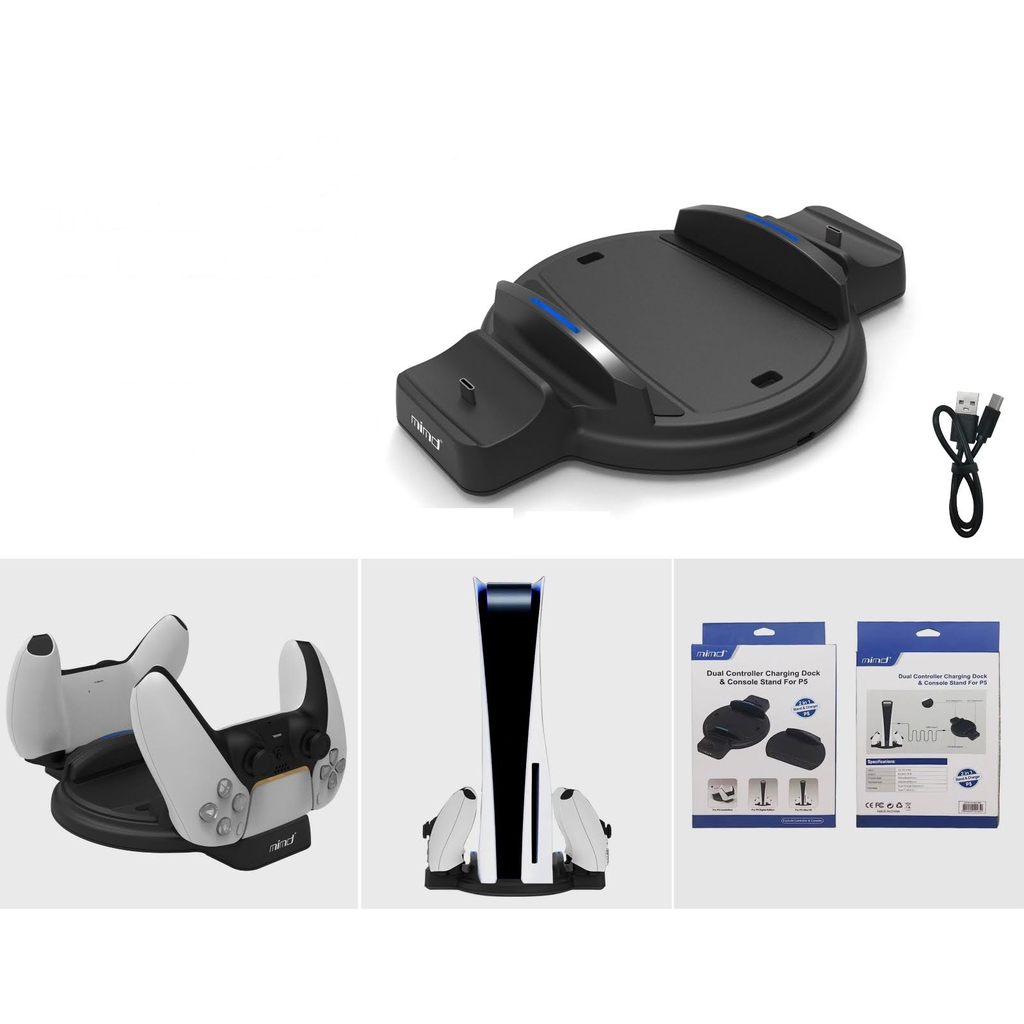 [SND-465] Base y cargador doble de controles para PS5