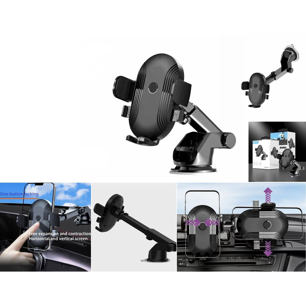 [XK020] Soporte de celular para auto con brazo extensible y ventosa