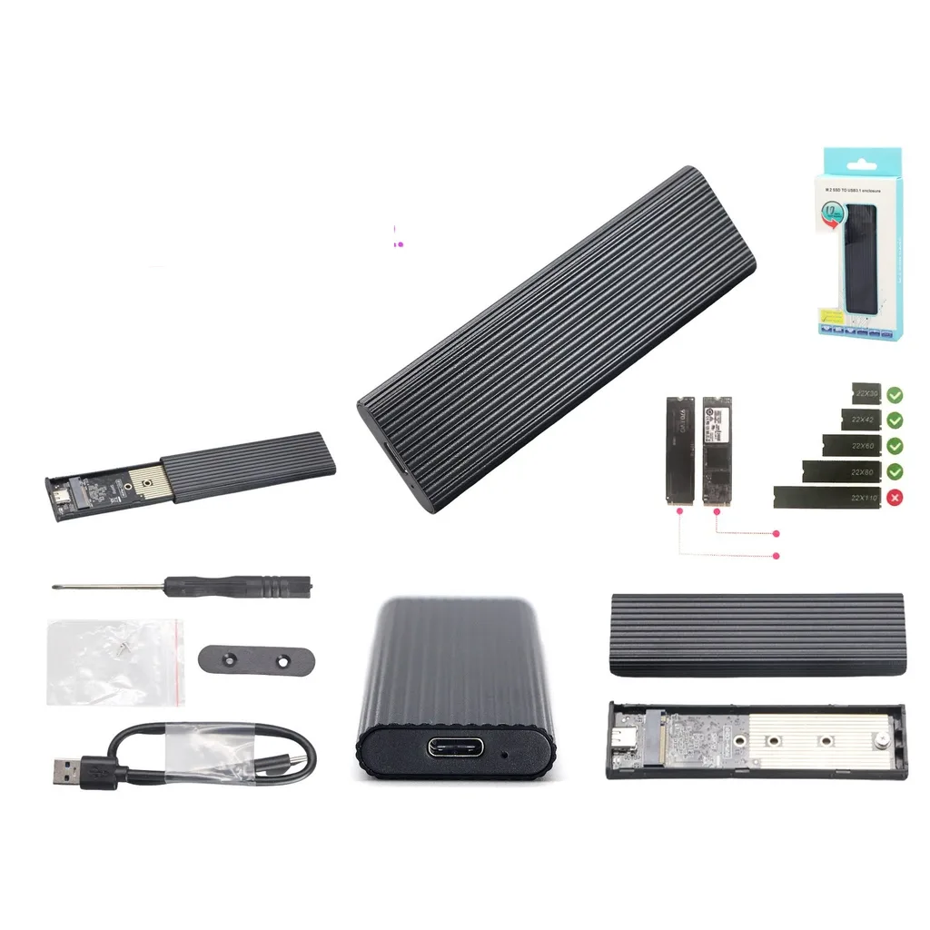 Carcasa para disco SSD M.2 a USB 3.1