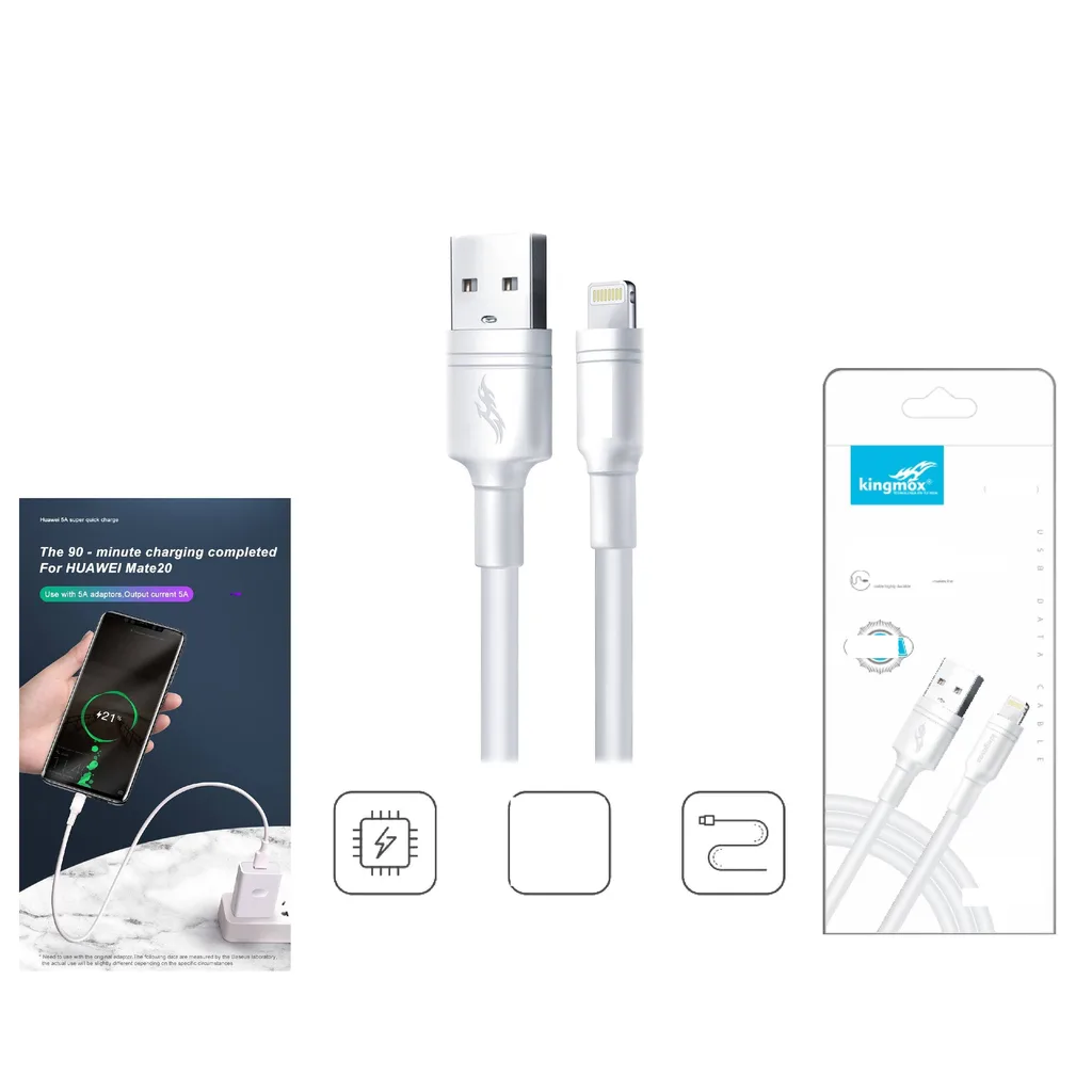 Cable de datos USB a Lightning carga rapida 3A 1.5M