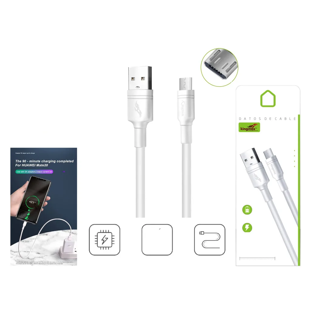 Cable de datos USB a Micro USB carga rapida 3A 3M