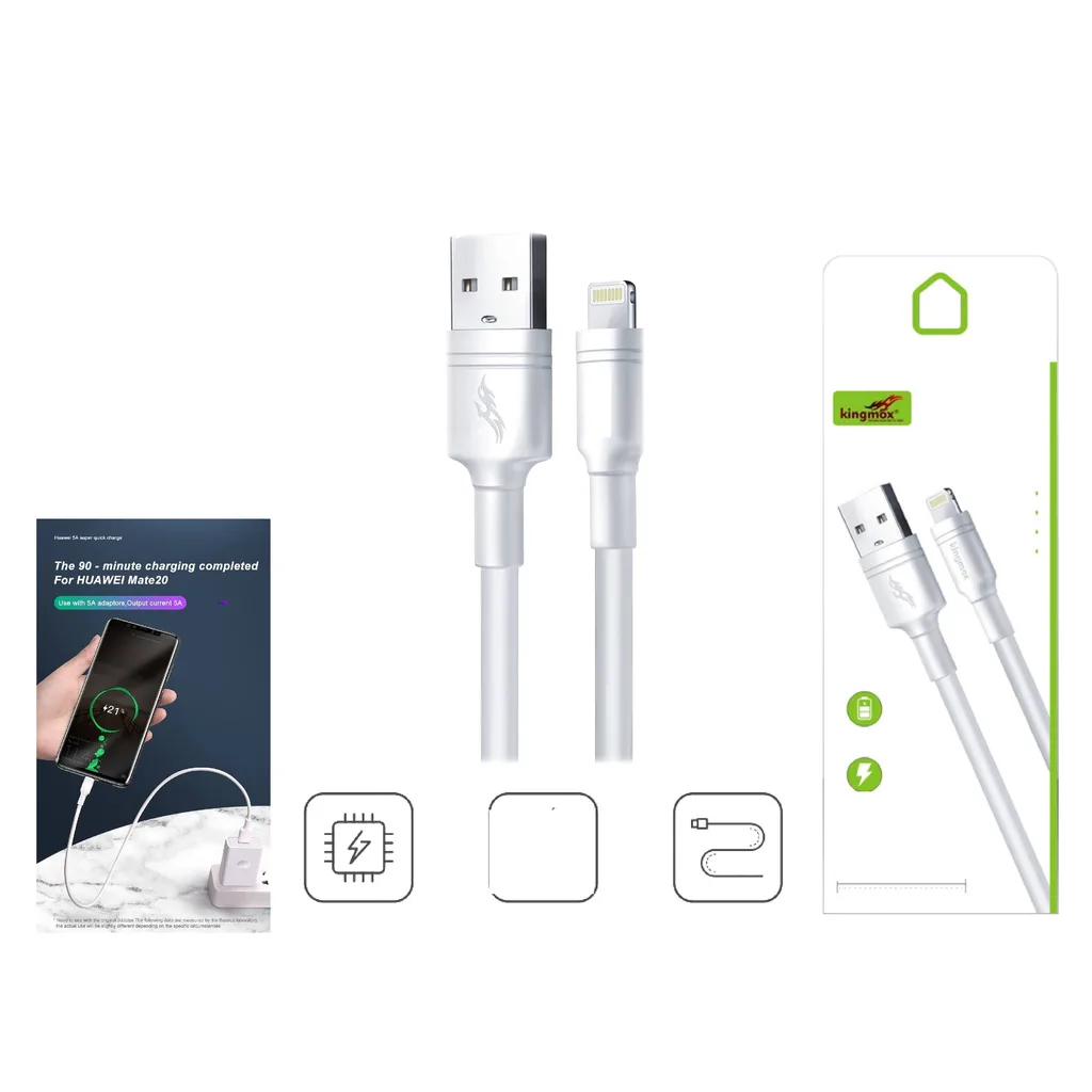 Cable de datos USB a Lightning carga rapida 3A 3M