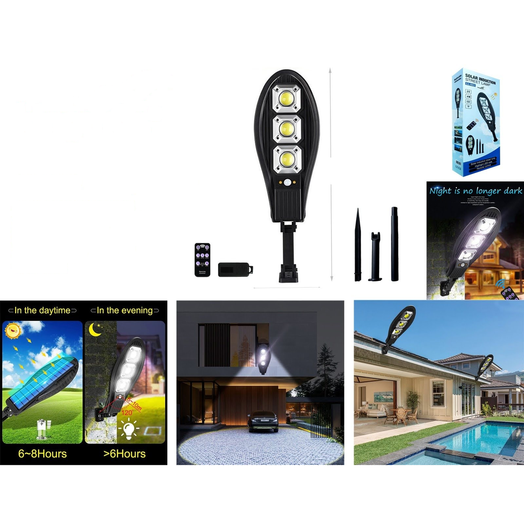 [LL-003] Luz solar de calle con sensor infrarrojo 3 cuentas y control remoto