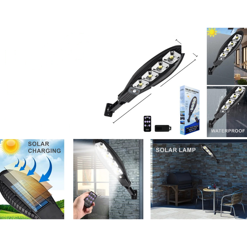 [LL-004] Luz solar de calle con sensor infrarrojo 4 cuentas y control remoto