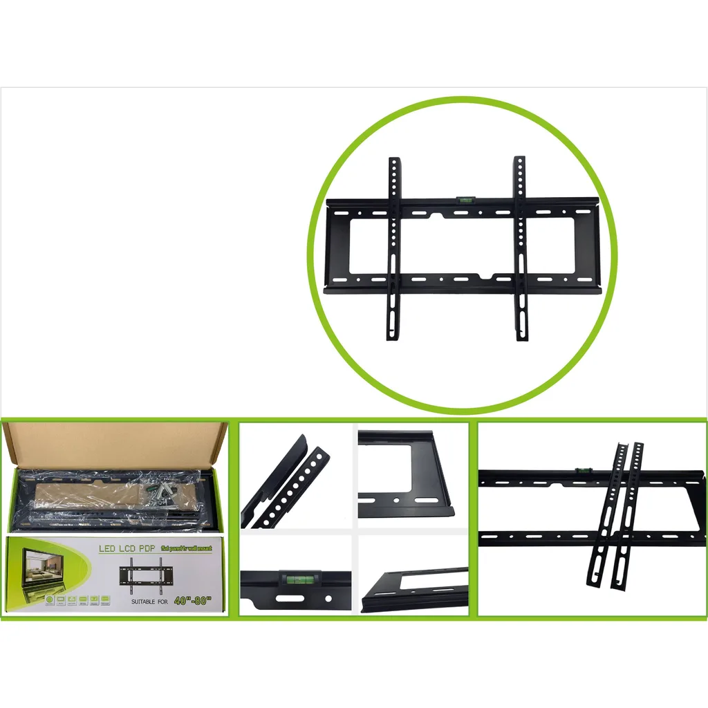 Soporte fijo de pared para TV de pantalla plana 40-80 pulg
