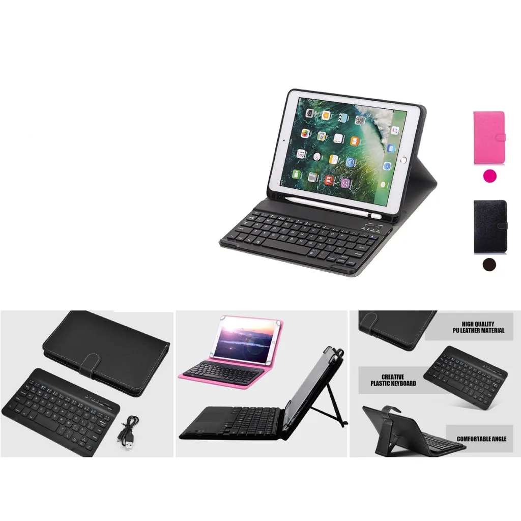 Estuche con teclado inalambrico Bluetooth para tableta de 10 pulgadas