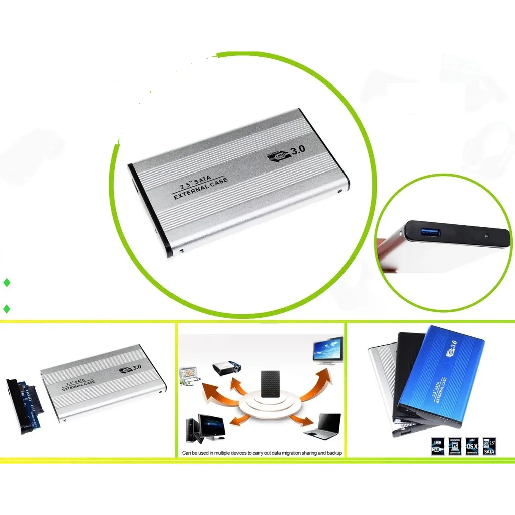 Case externo para disco duro 2.5 pulg SATA USB 3.0