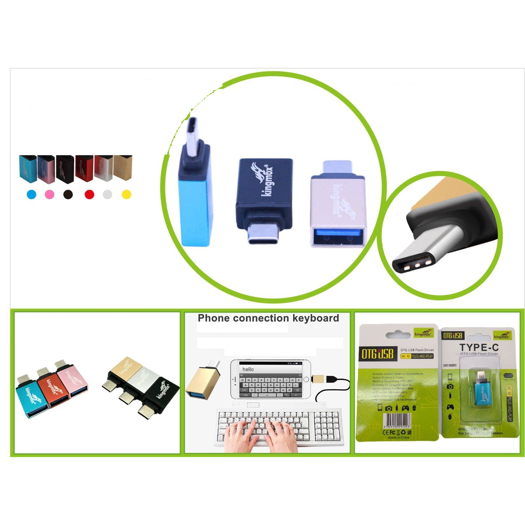 Adaptador OTG Tipo-C a USB 2.0 de metal