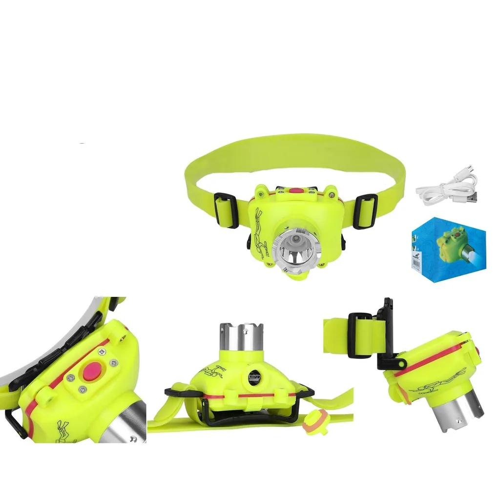 Linterna frontal de buceo recargable LED 3W