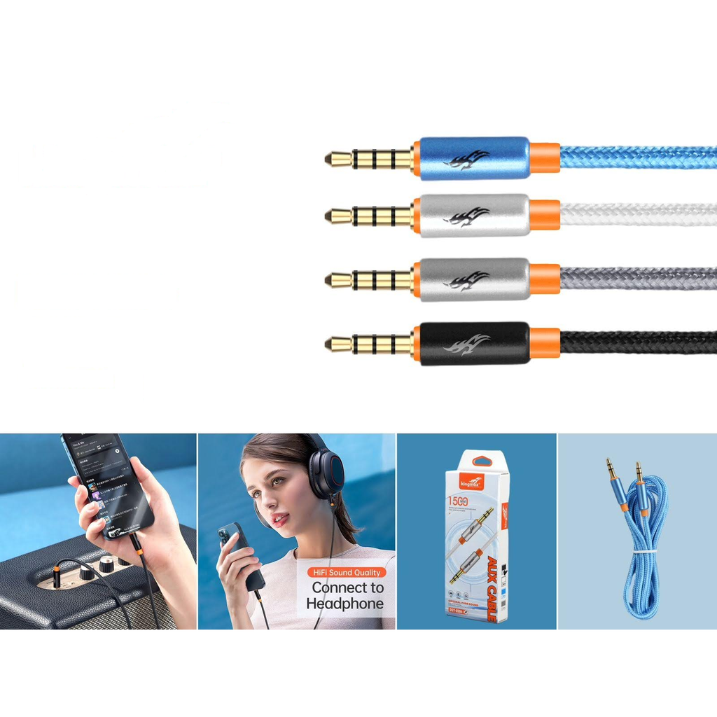 Cable auxiliar de audio 3.5mm 1.5M