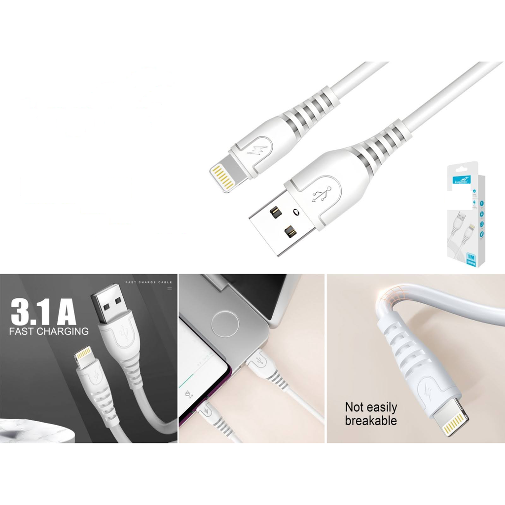 Cable de datos y carga rapida USB a Lightning 1M