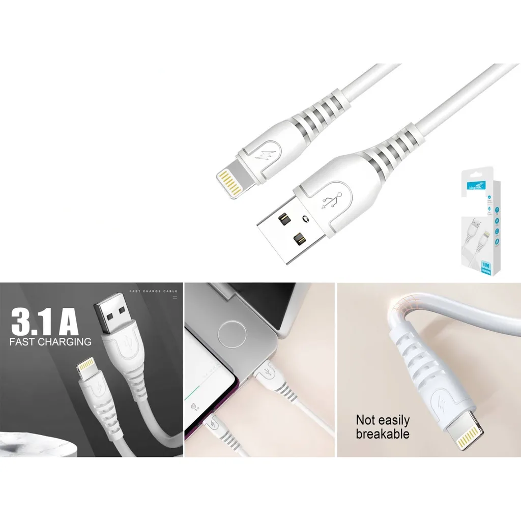Cable de datos y carga rapida USB a Lightning 1M
