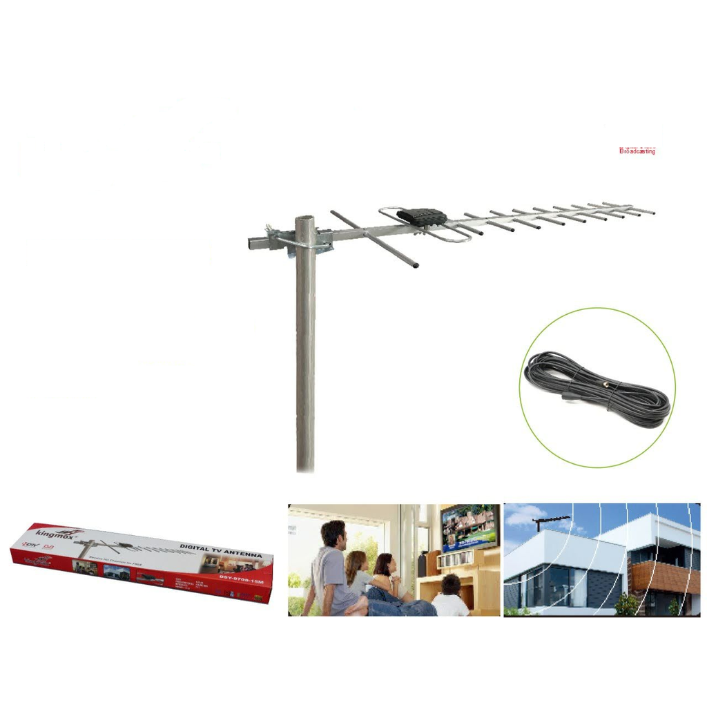 [DSY-9708-15M] Antena digital exterior logaritmica para TV