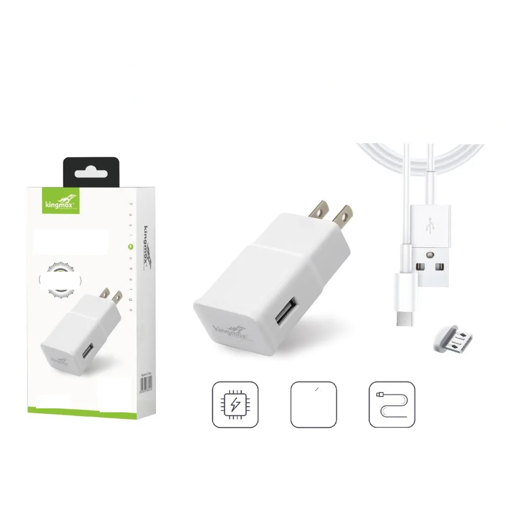 Cargador rapido 3.1A con cable Micro USB de 1M - Modelo DSY-6001M