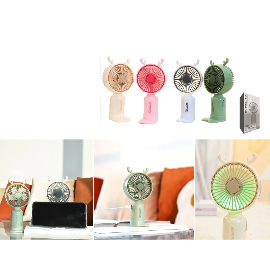 Ventilador de mano recargable con bateria integrada