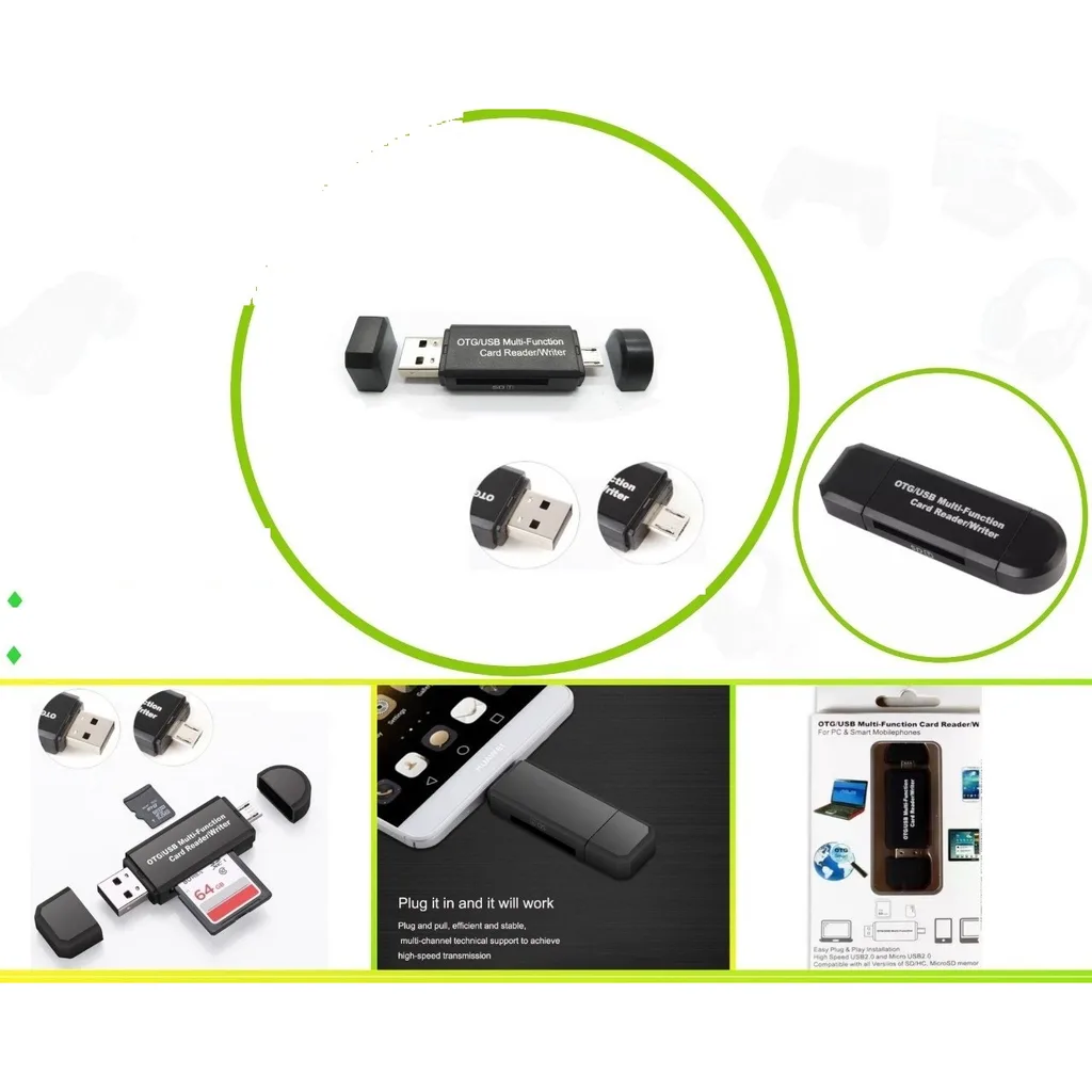 Lector de tarjetas MicroSD/TF OTG Micro/USB 2.0