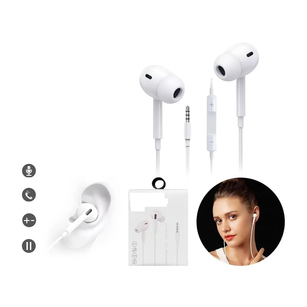 Audifonos in-ear 3.5mm con microfono y control de volumen