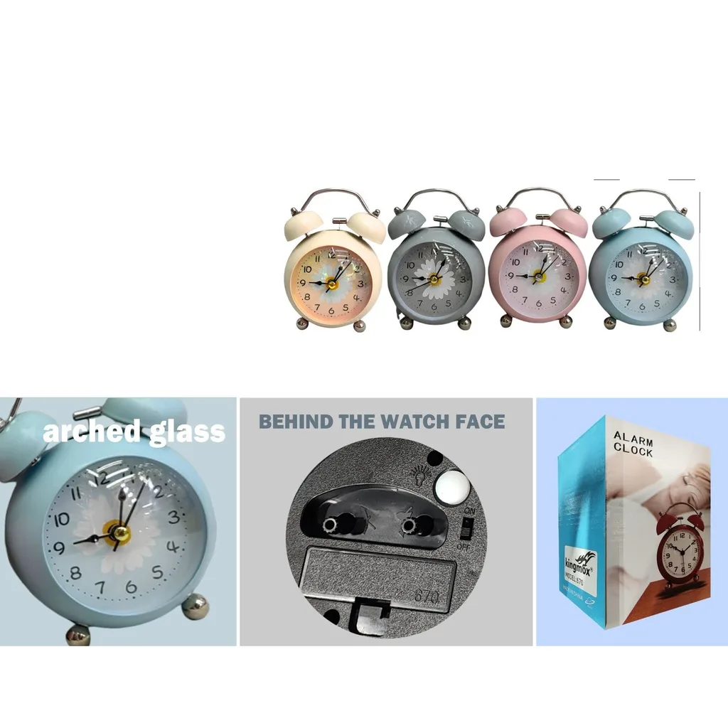 Reloj despertador metalico de doble campana - Modelo 670