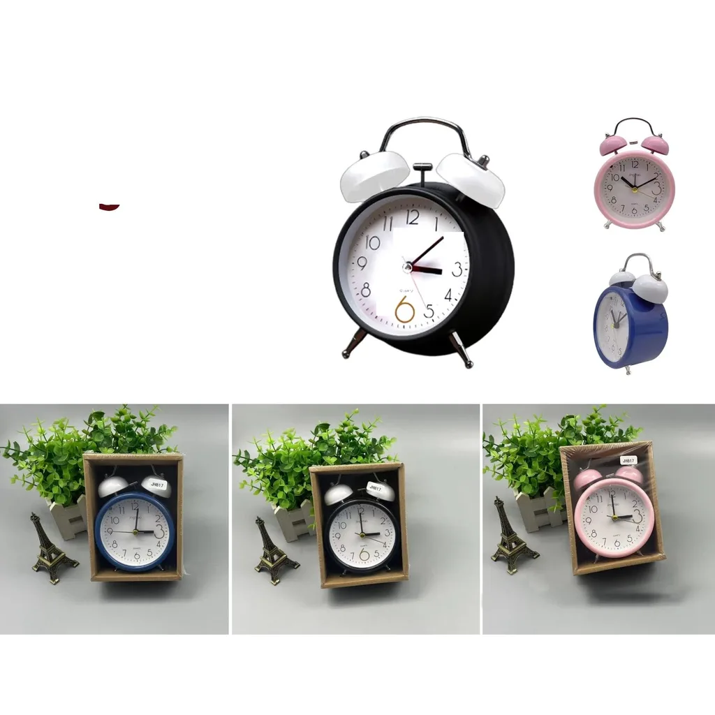 Reloj despertador metalico de doble campana - Modelo JH817