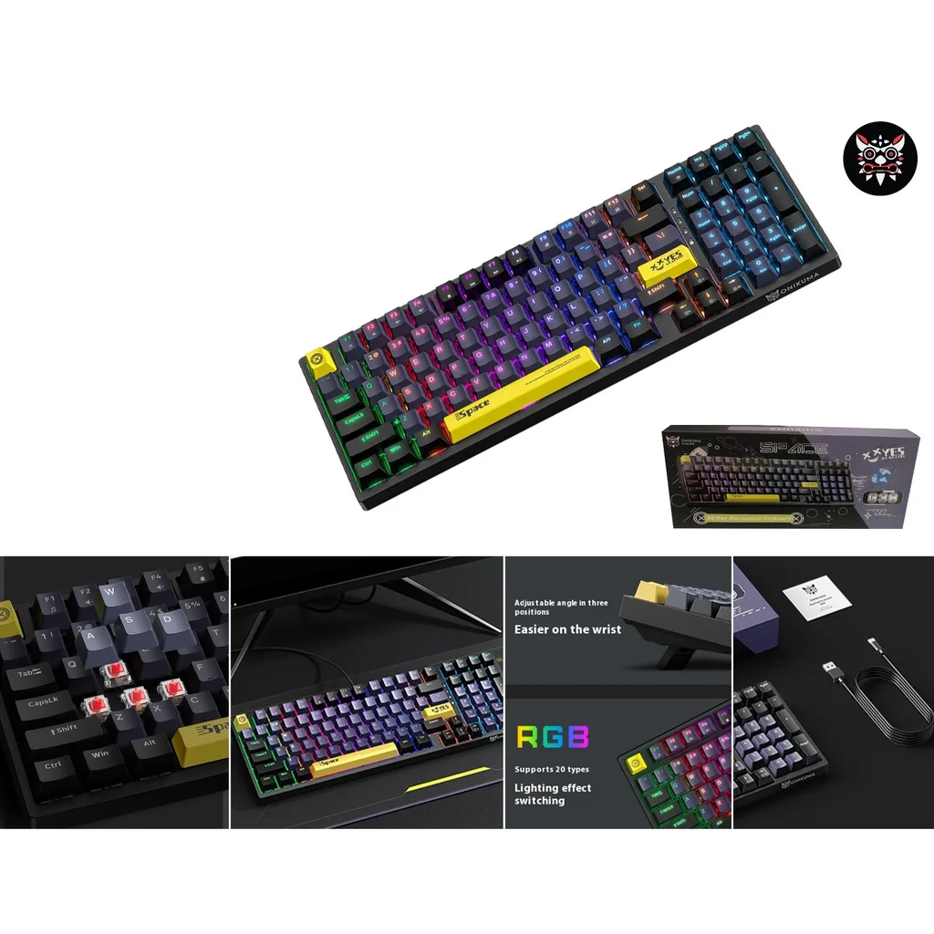 Teclado mecanico de 98 teclas con luces RGB