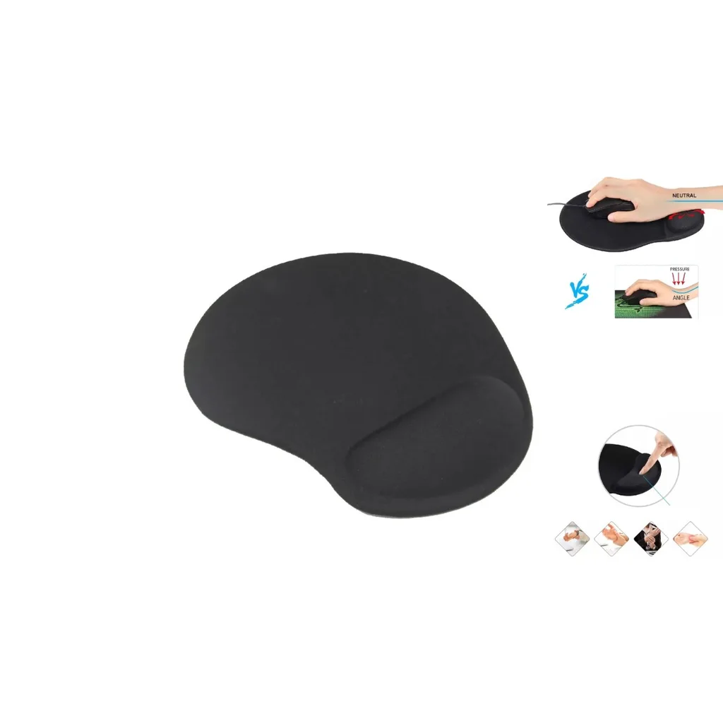 Mouse pad ergonomico con reposamunecas de silicona