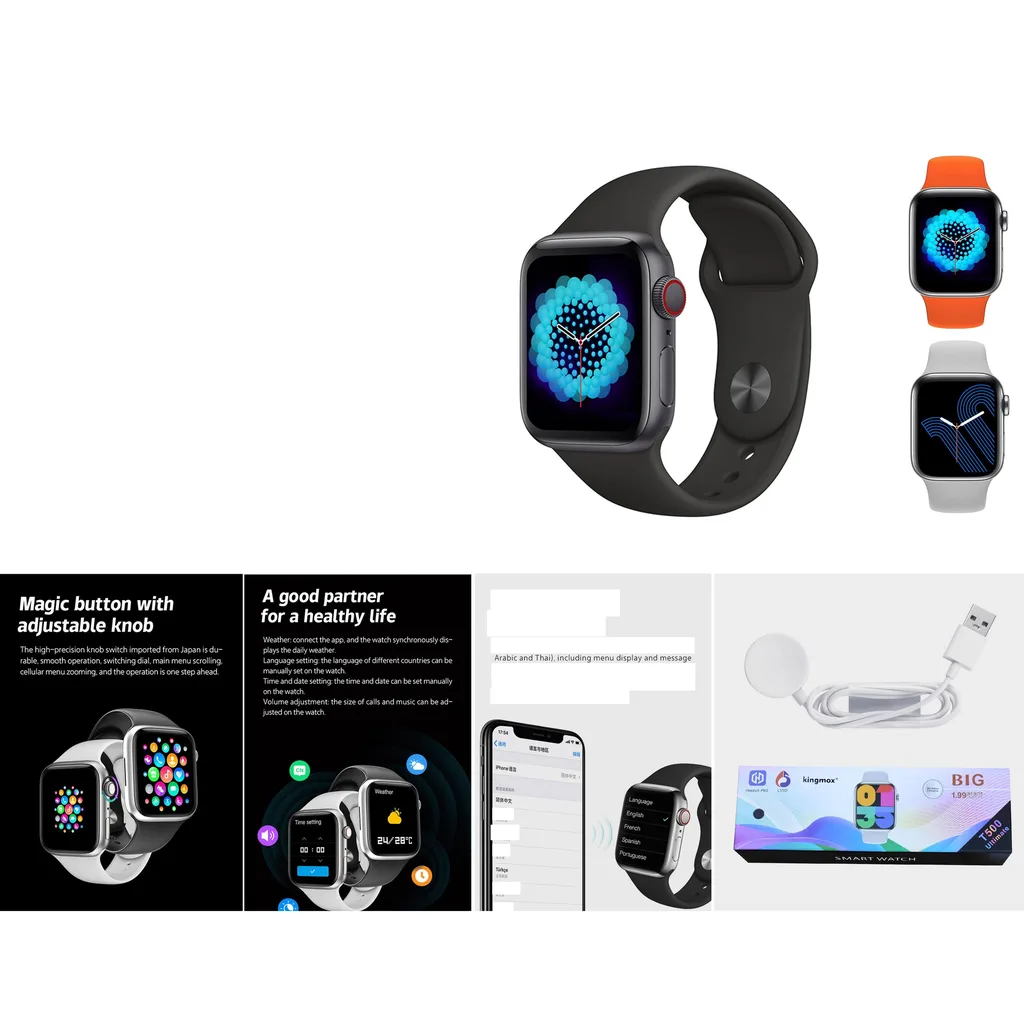 Reloj inteligente smartwatch 1.99 pulgadas con boton magico