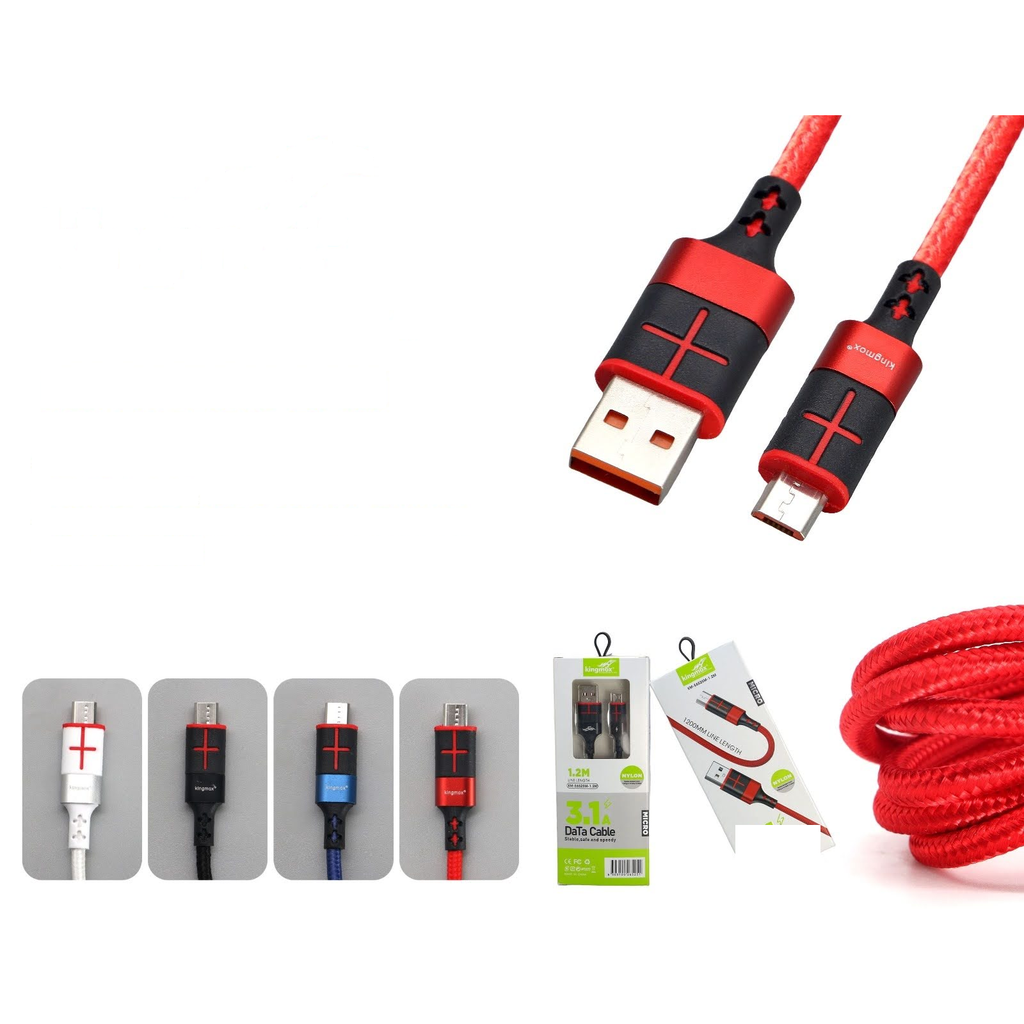 Cable de datos Micro USB nylon 3.1A 1.2M