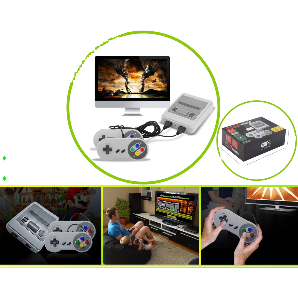 Consola de 620 videojuegos clasicos con 2 controles