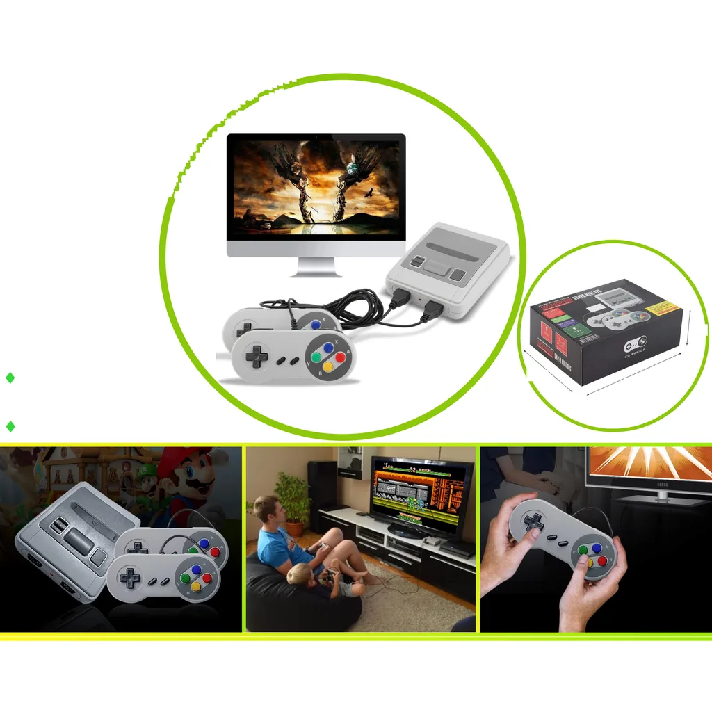 Consola de 620 videojuegos clasicos con 2 controles