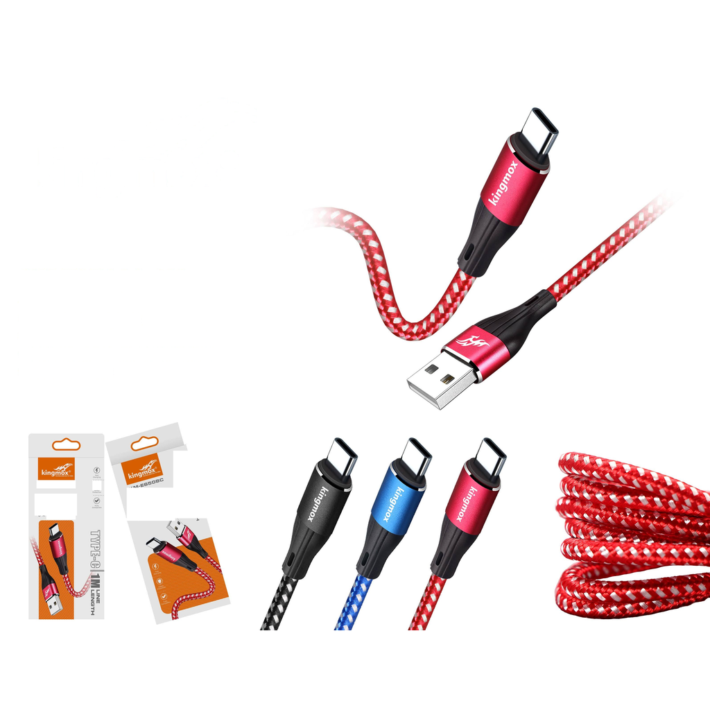 Cable de carga rapida USB a Tipo-C trenzado 1M 3.1A