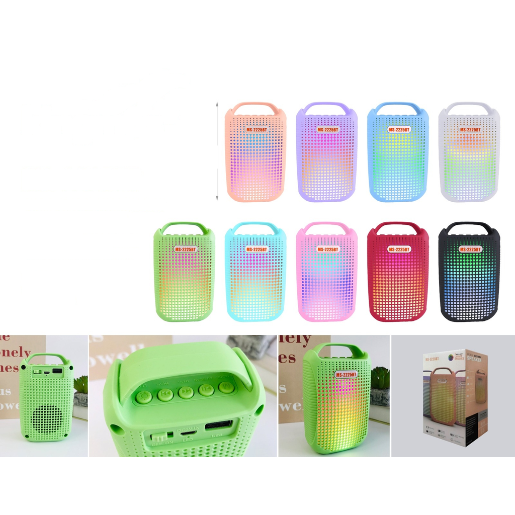 Parlante Bluetooth 5W con luces de colores