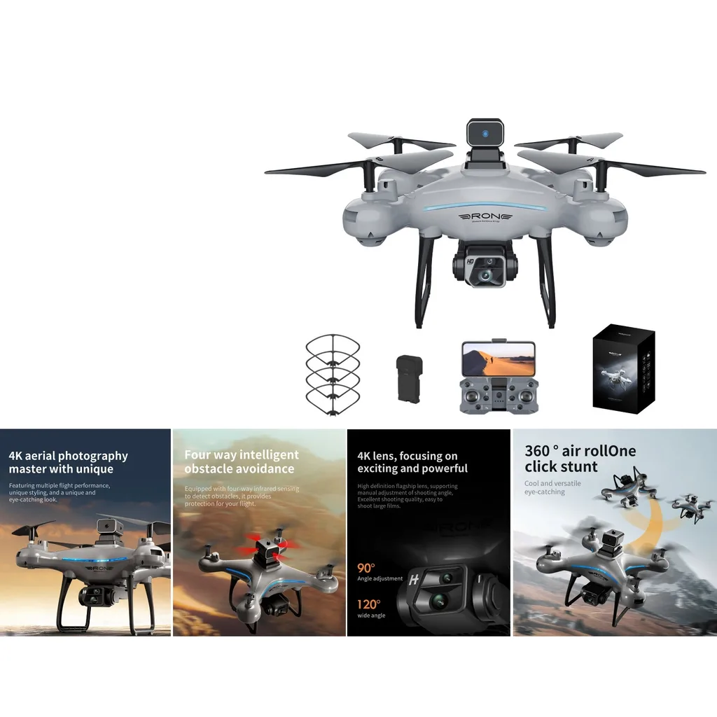 Drone plegable doble camara 4K evasion de obstaculos
