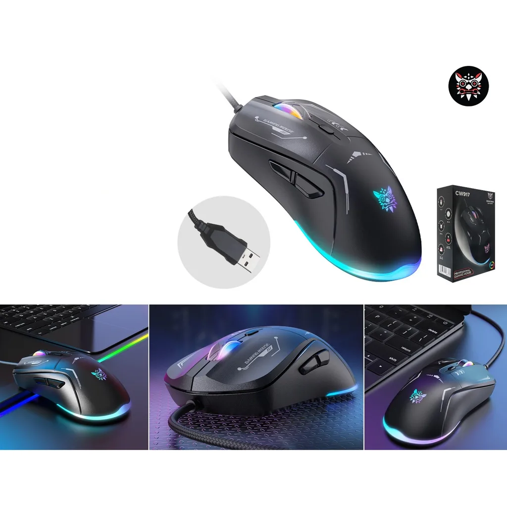 Mouse gamer con luces RGB