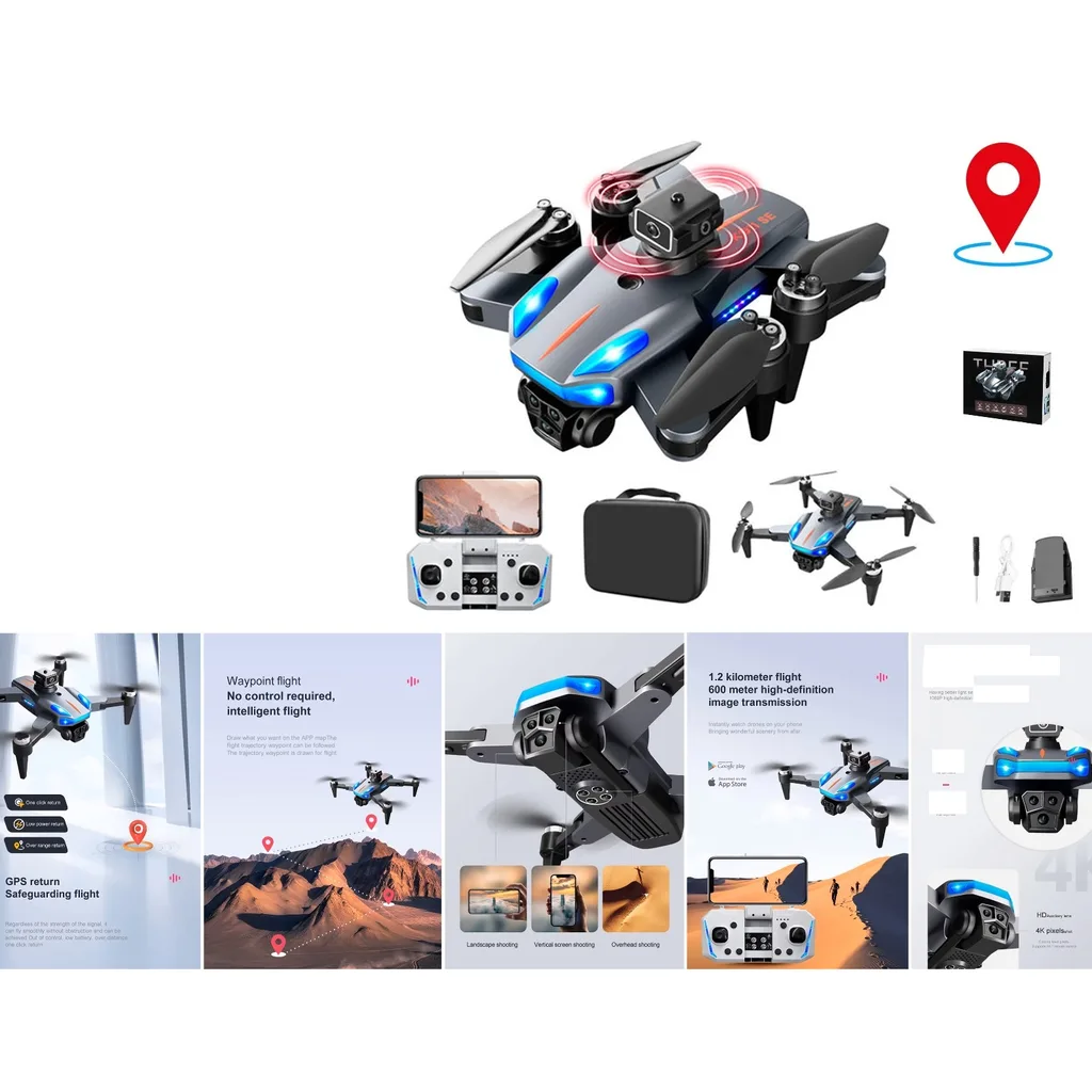 Dron con doble camara 4K y GPS