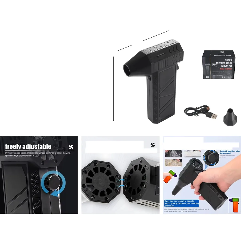 Ventilador de turbina 180W recargable 4000mAh