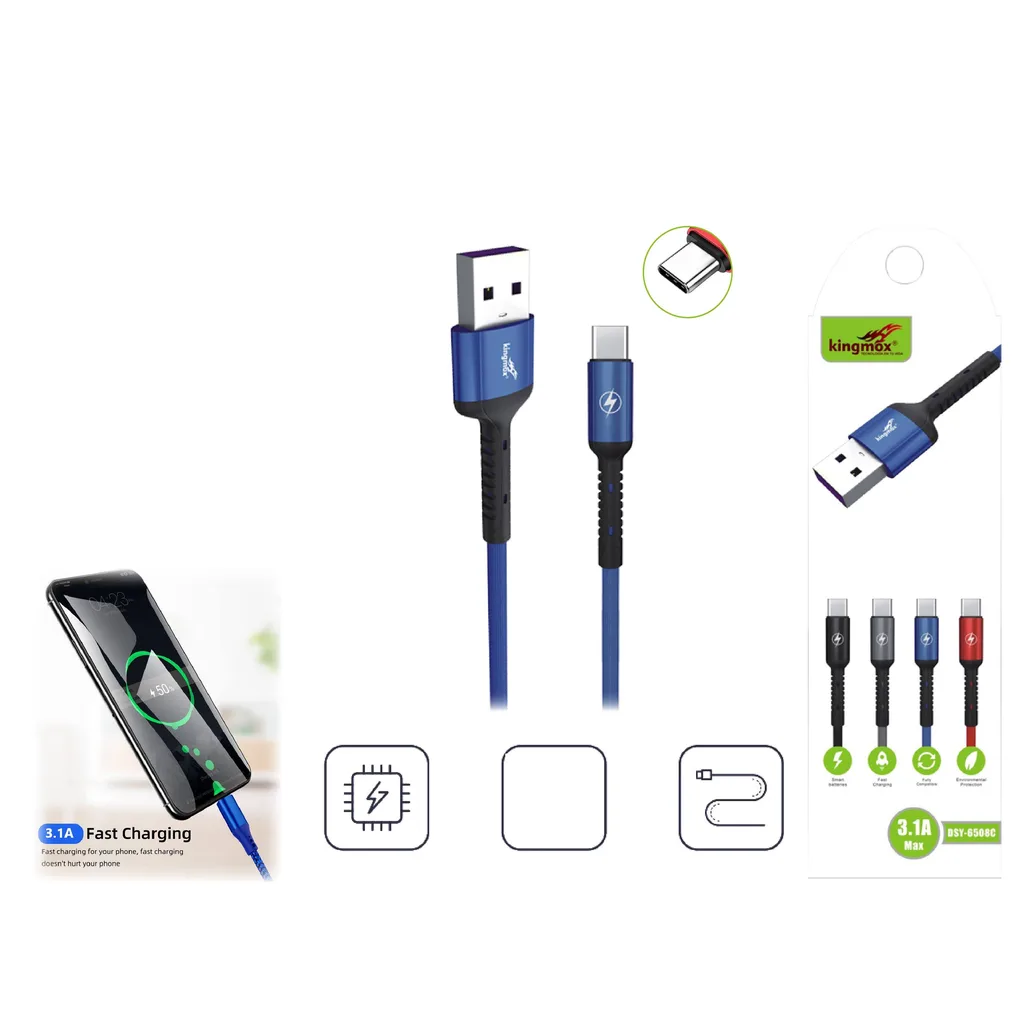 Cable de carga rapida USB a Tipo-C 1.5M 3.1A