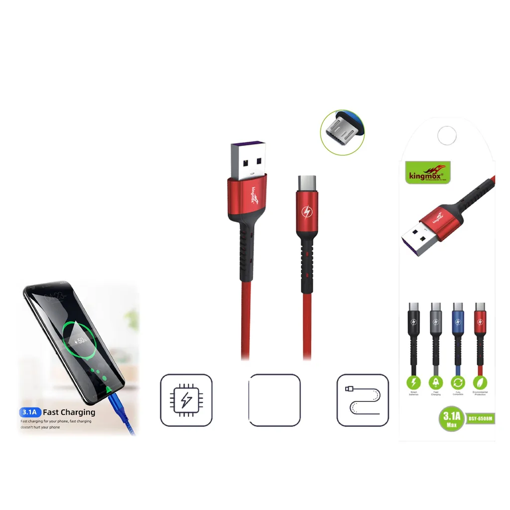 Cable de carga rapida USB a Micro USB 1.5M 3.1A