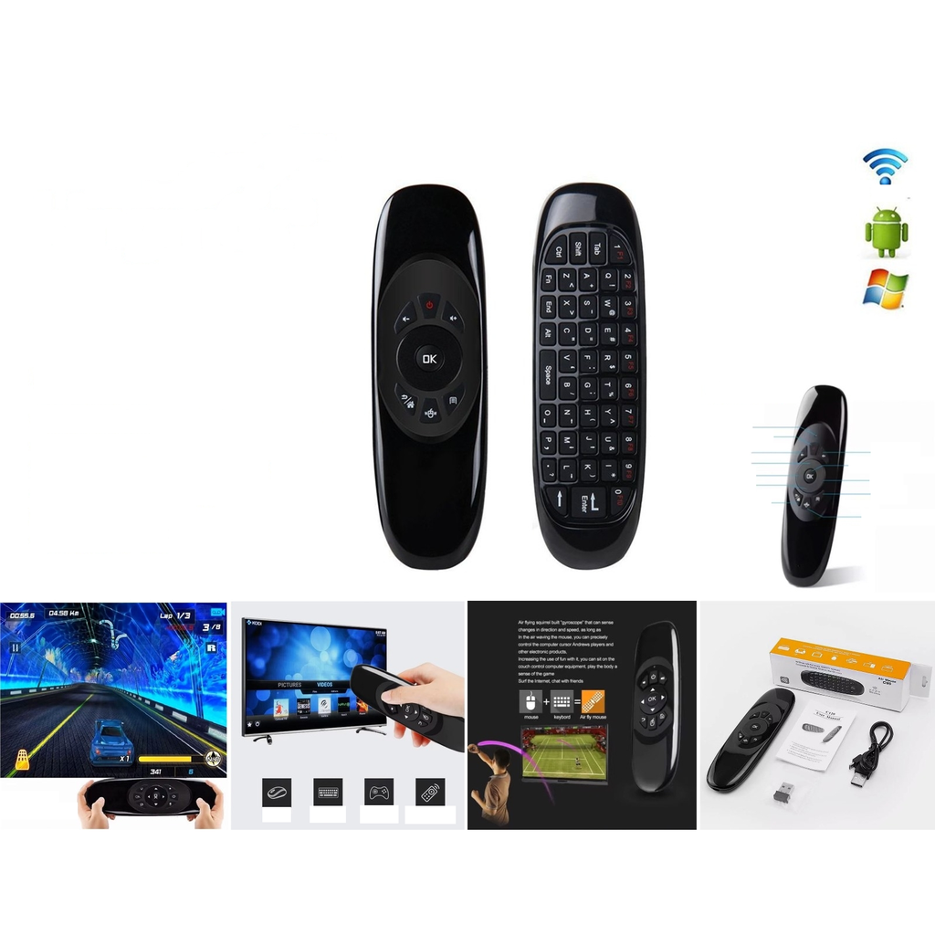 Mini teclado control remoto inalambrico Air Mouse con giroscopio