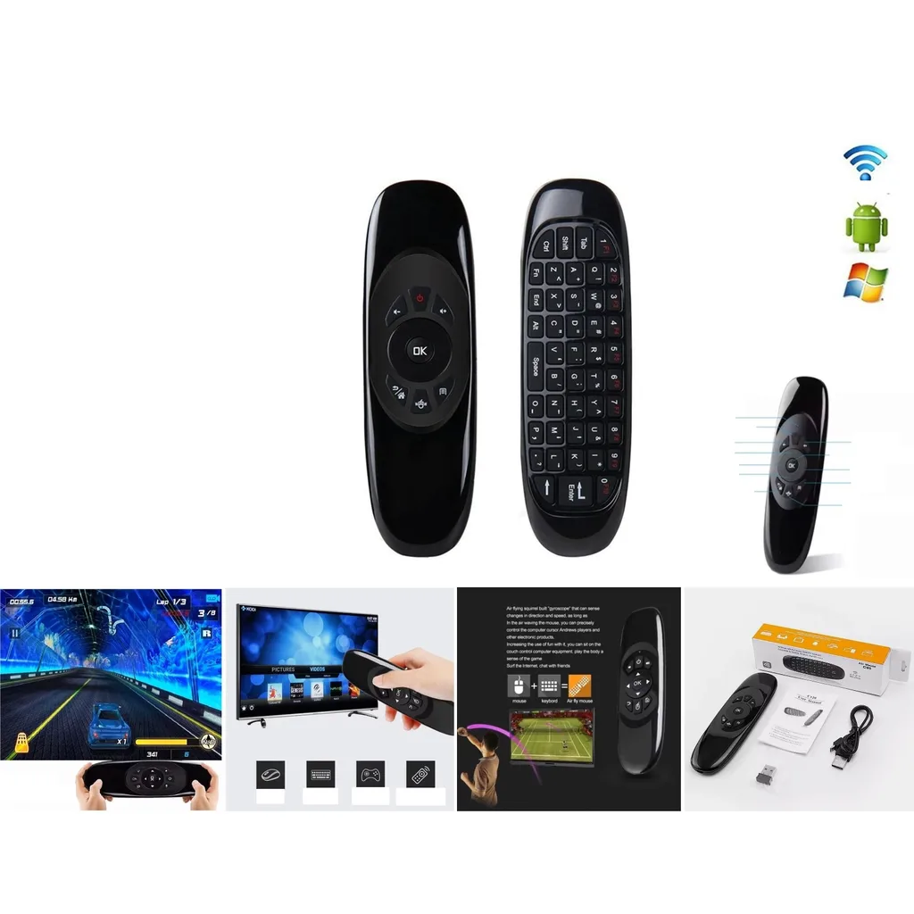 Mini teclado control remoto inalambrico Air Mouse con giroscopio