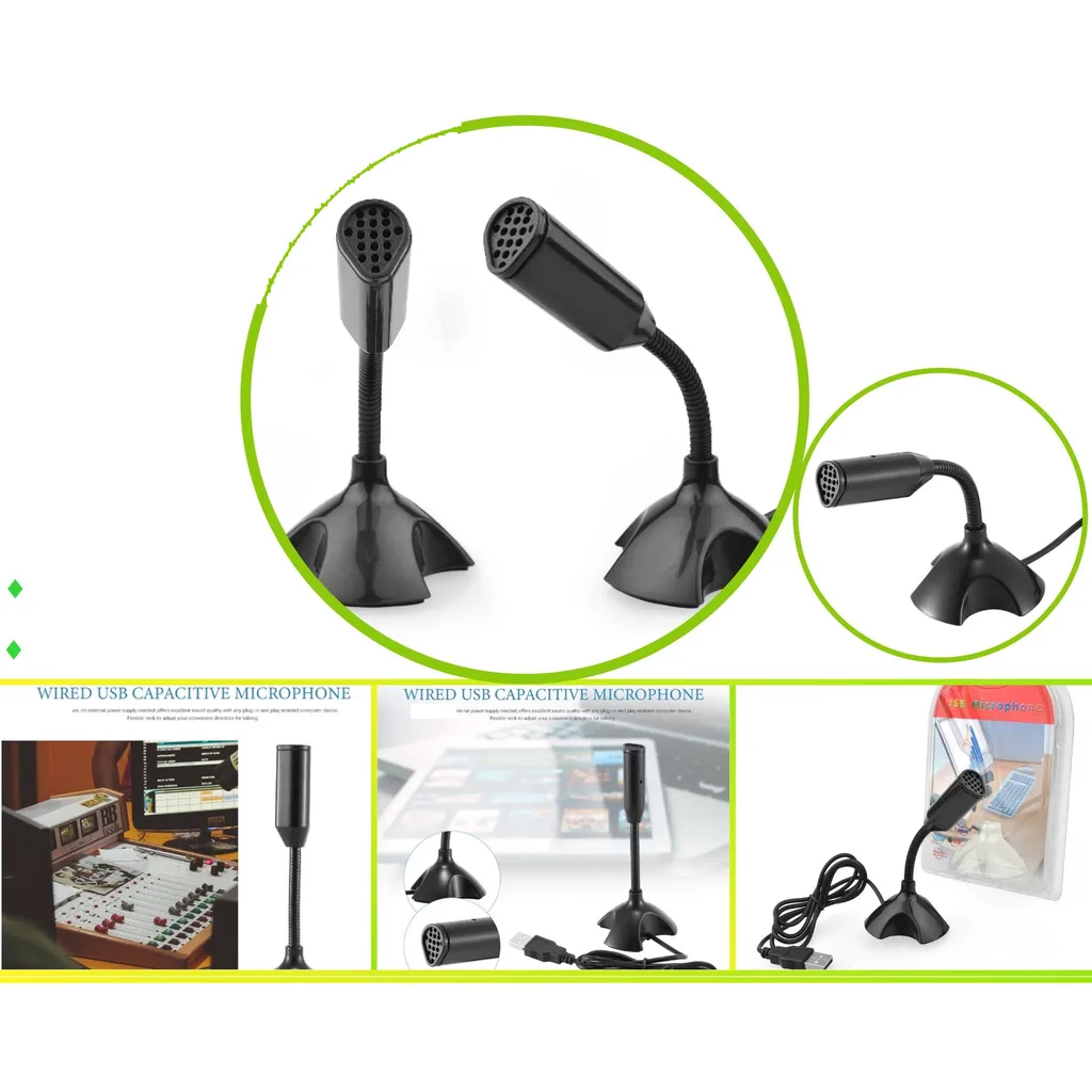 Microfono con cable puerto USB de escritorio