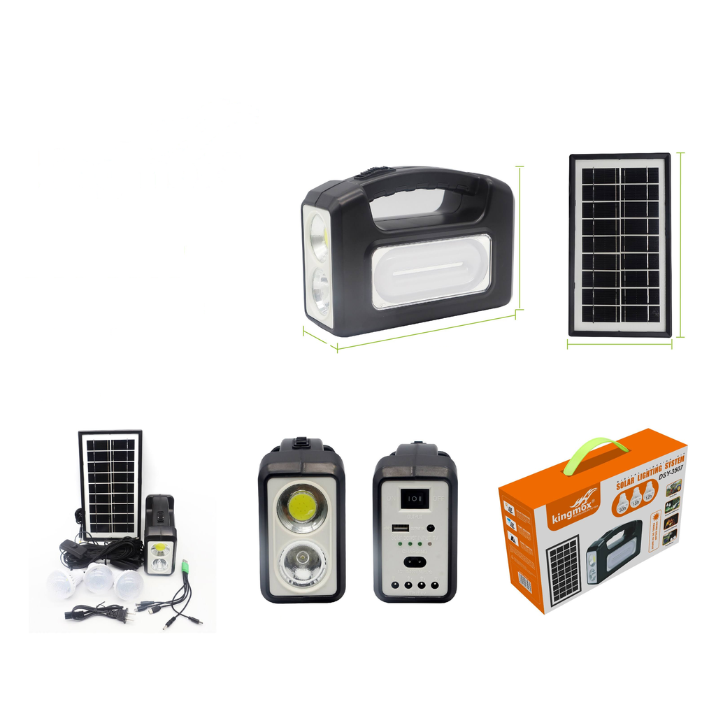 Sistema de iluminacion solar portatil con panel
