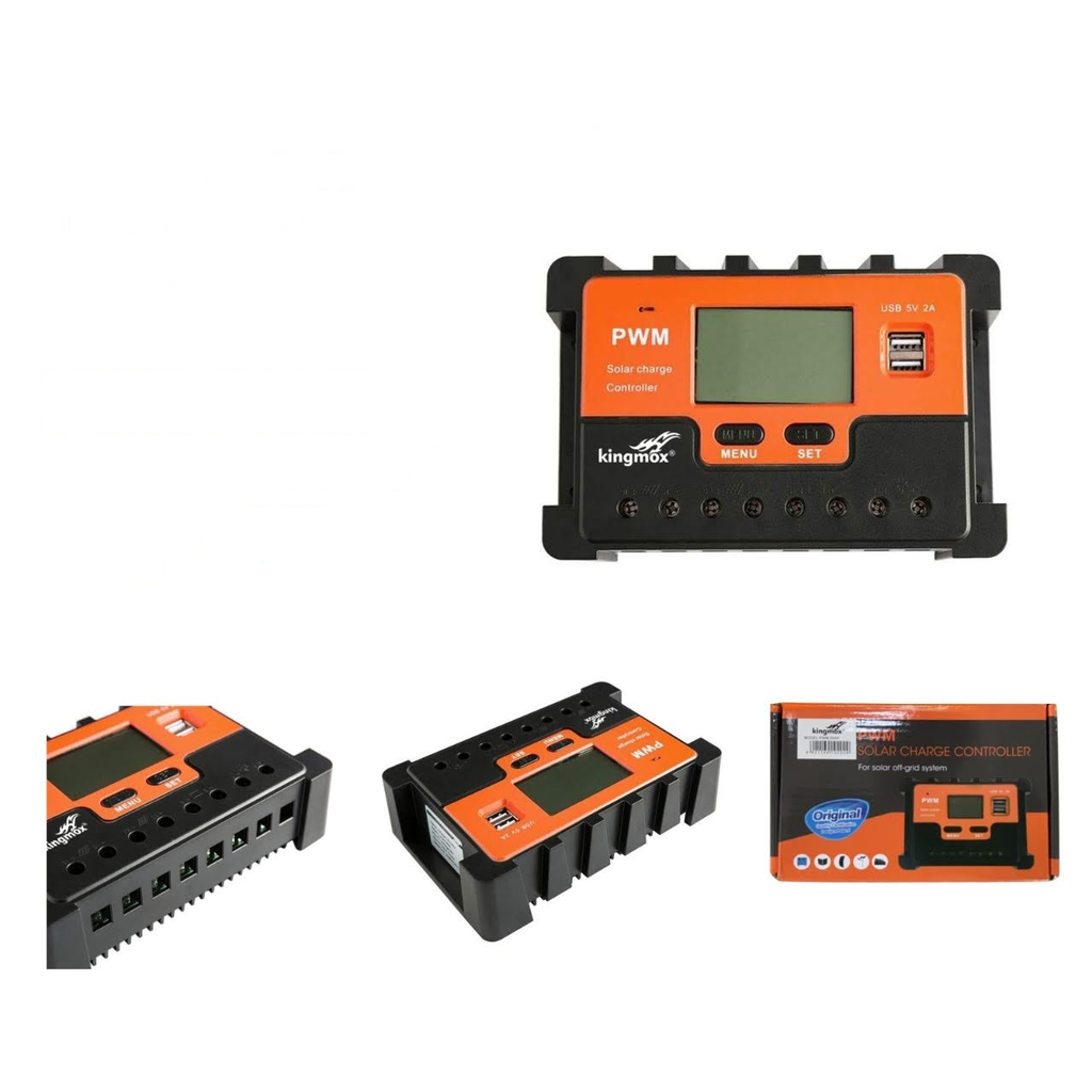 Controlador de carga solar PWM 20A con pantalla LCD