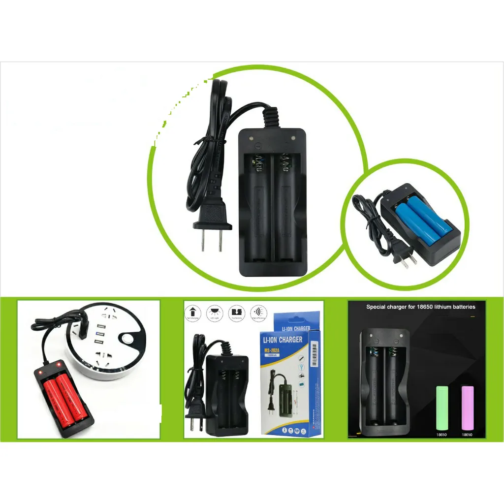 Cargador de bateria 18650 de doble ranura